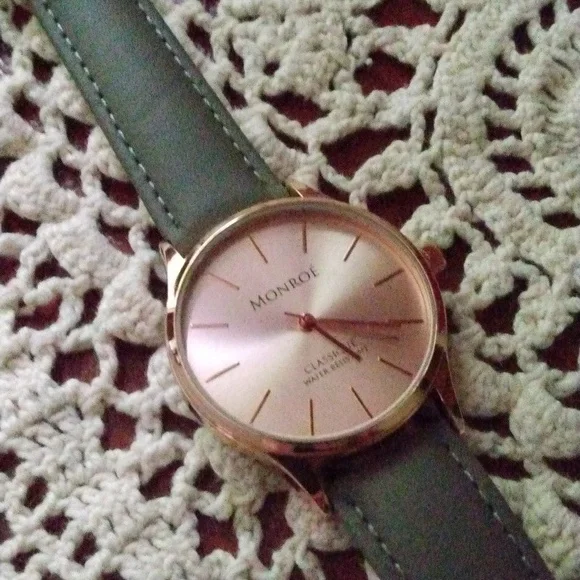 Maestro Watch Co New Monroe Classique Sunburst Grey Leather Rose Gold Wa… Ladies Monroe by Maestro Rose Gold Tone Gray | Mercari main image 4